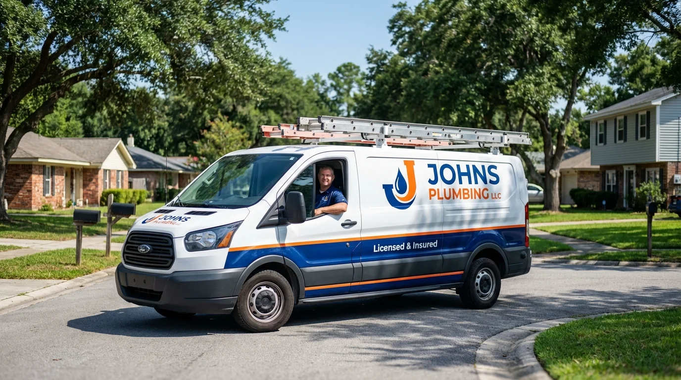 Johns Plumbing LLC service van in Coulee Dam, WA