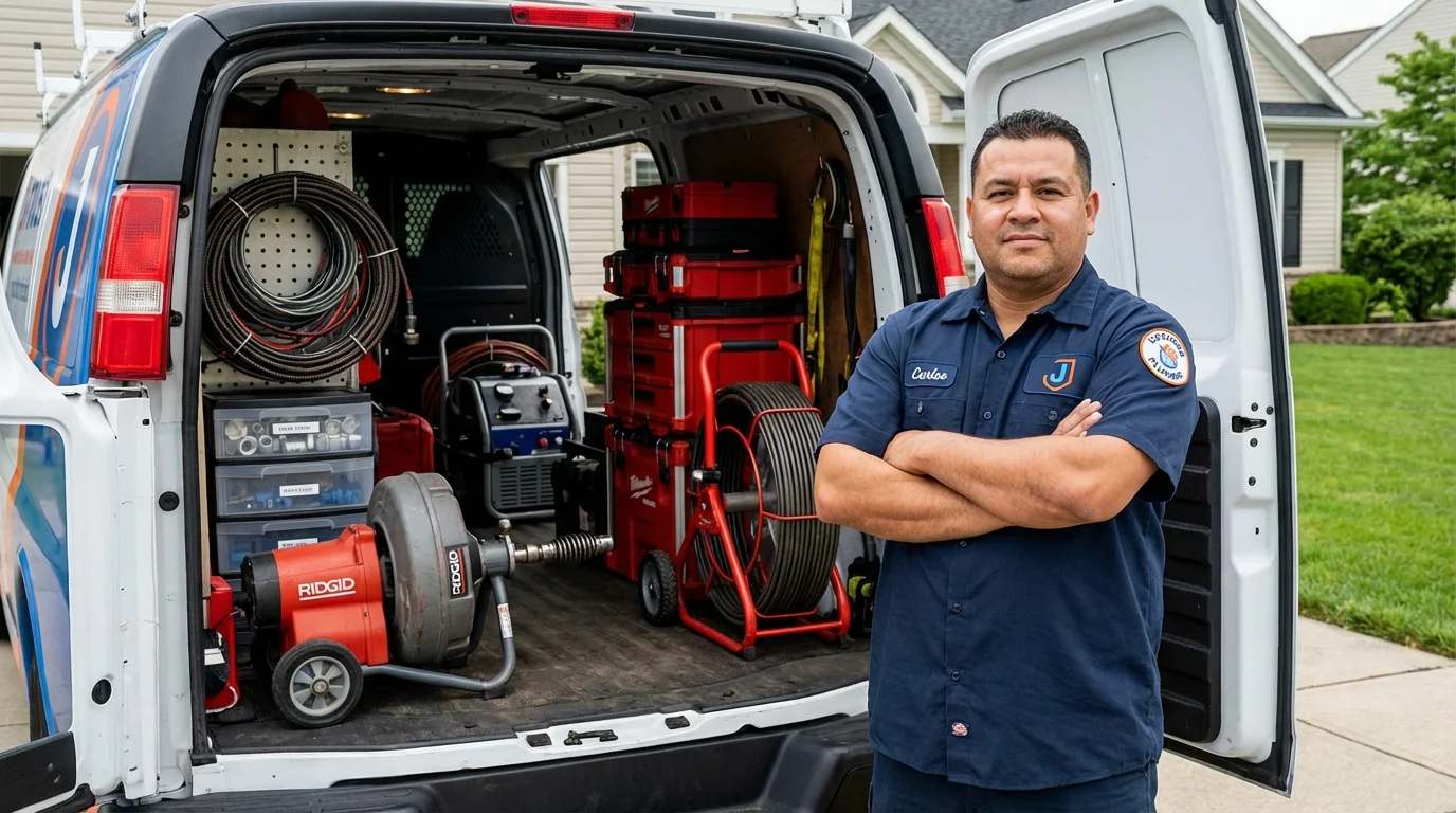 Professional drain cleaning equipment and Johns Plumbing LLC plumber in Coulee Dam
