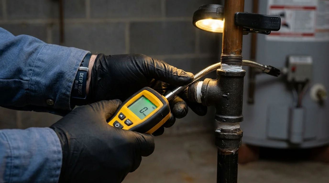 Gas leak detection with electronic sniffer by Johns Plumbing LLC in Coulee Dam